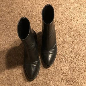 Vintage Inspired Black Leather Zara Booties